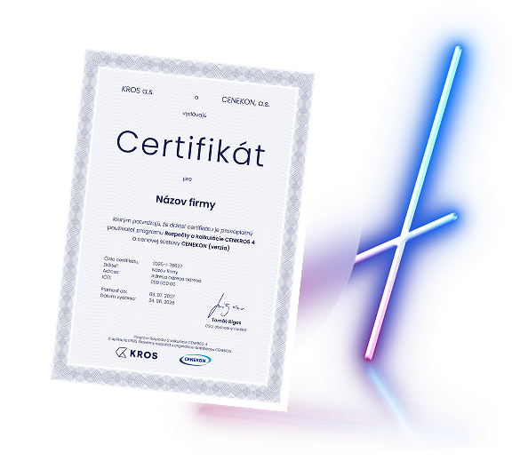 Certifikát CENKROS 4